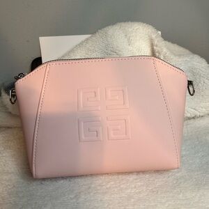 NWOT Givenchy Parfums pink w/silver hardware D rings added to make Crossbody